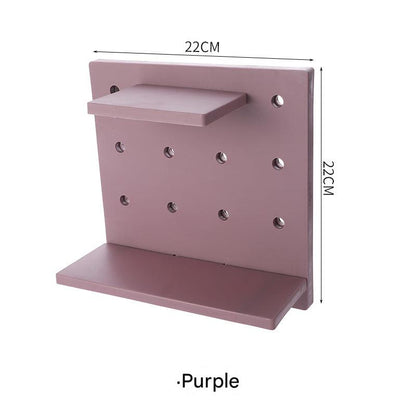 Wall-mounted storage rack in kitchen