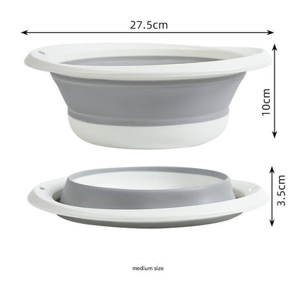 Collapsible wash basin for easy storage