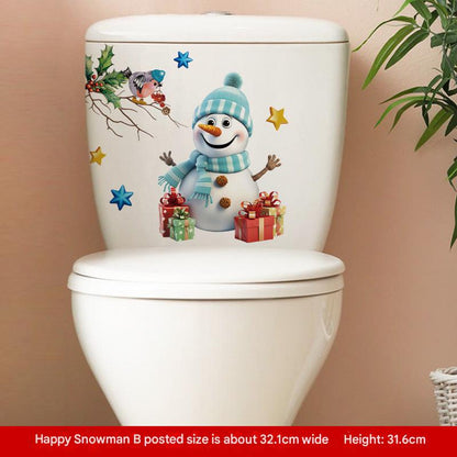 Snowman toilet seat cover decoration image 1