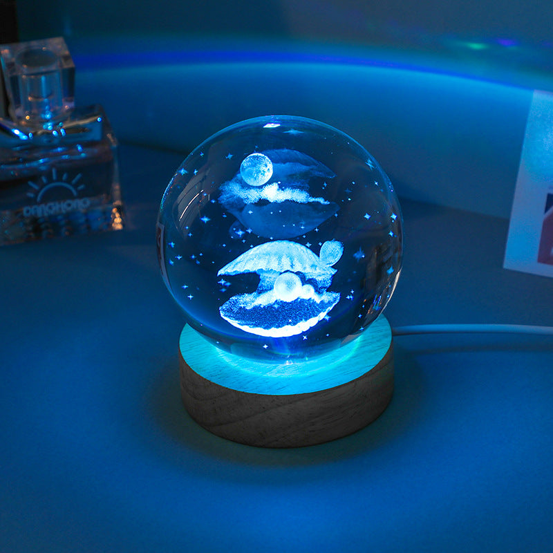 Decorative crystal night light in a bedroom image 6