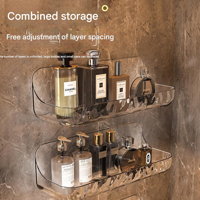 Acrylic bathroom organizer wall-mounted image 1
