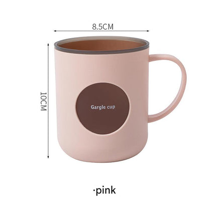 Colorful toothbrush cup with handle design for bathroom