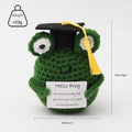 Black Graduation Cap, Dark Green, Frog, H Card (Pack of 1)