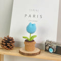 B Style Sky Blue Tulip Potted Plant
