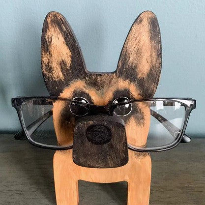 Wooden animal eyeglasses holder fox design
