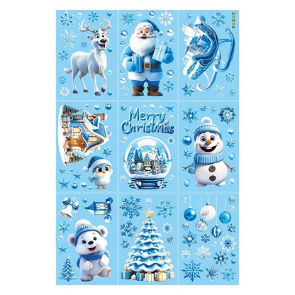 Colorful holiday snowman decoration for glass