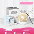 Cute Deer Lamp (Rechargeable + Built-in 8 Music Tracks + 6 Light Slides + Remote Control) (Pack of 1)