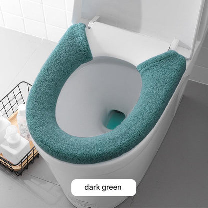 Extra thick toilet seat cover in deep gray