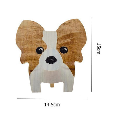 Wooden animal eyeglasses holder pig design