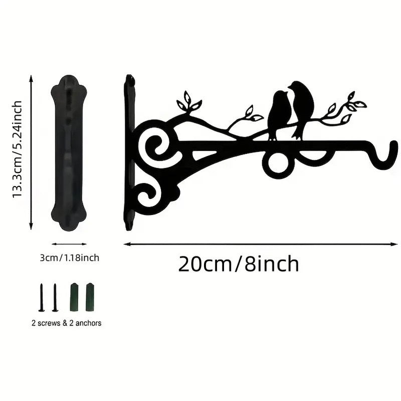 Outdoor iron flower basket for garden