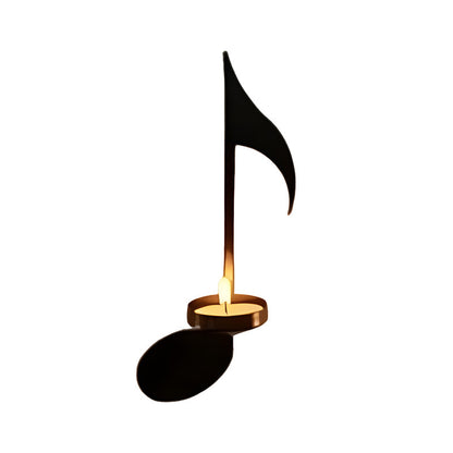 Durable iron candle holder in living room